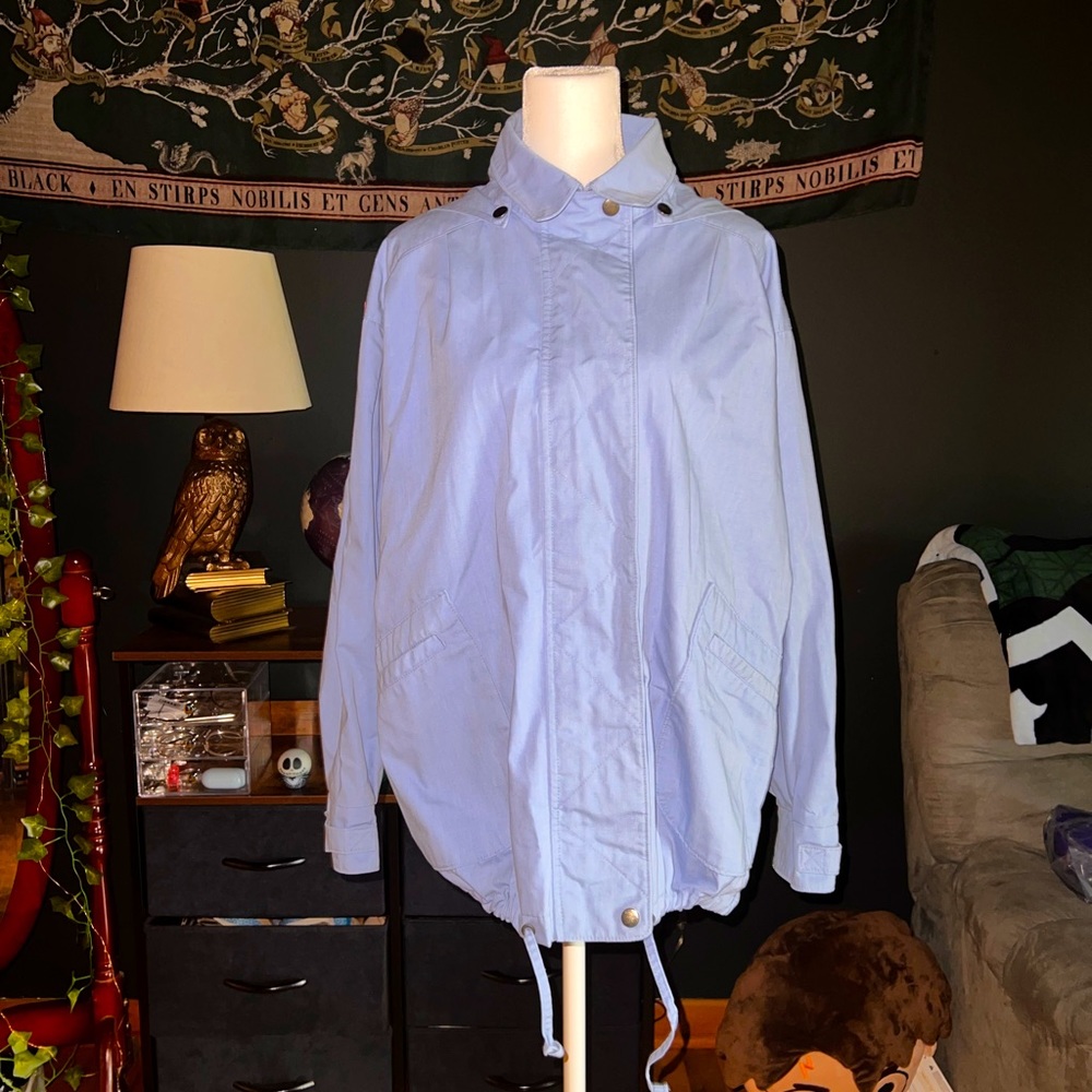 Clipper Mist By London Fog Blue Rain Coat